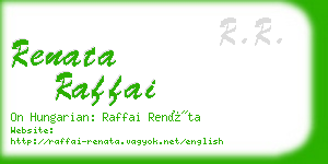 renata raffai business card